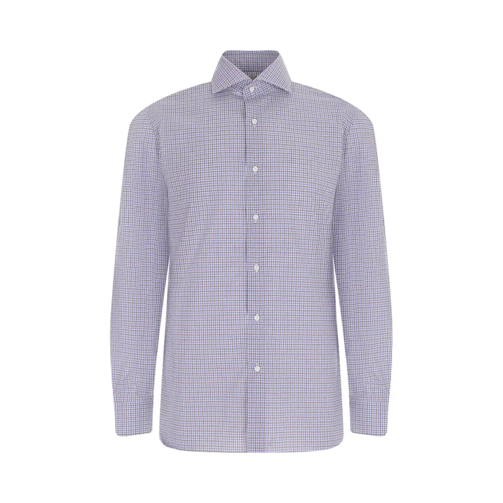 Рубашка Regular Fit хлопковая в клетку