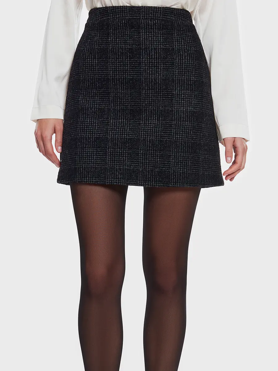 Юбка шерстяная в клетку