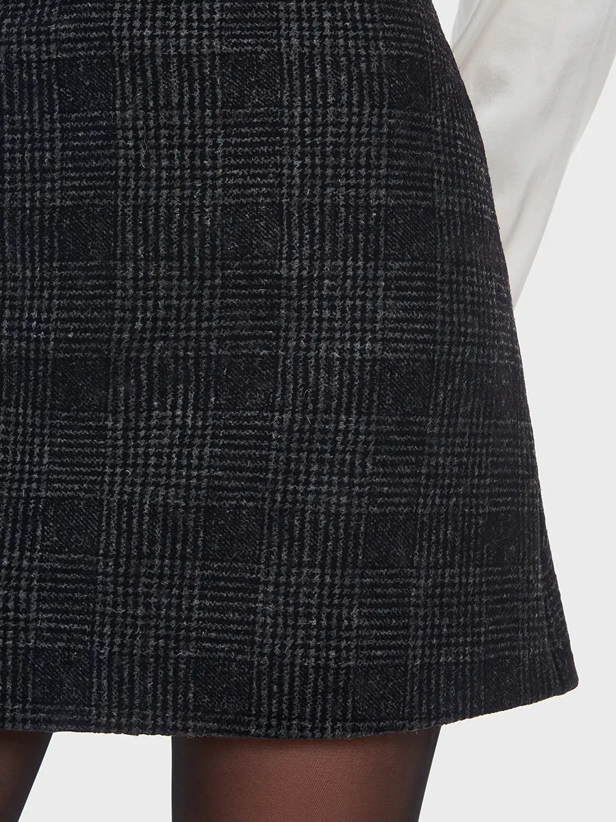 Юбка шерстяная в клетку