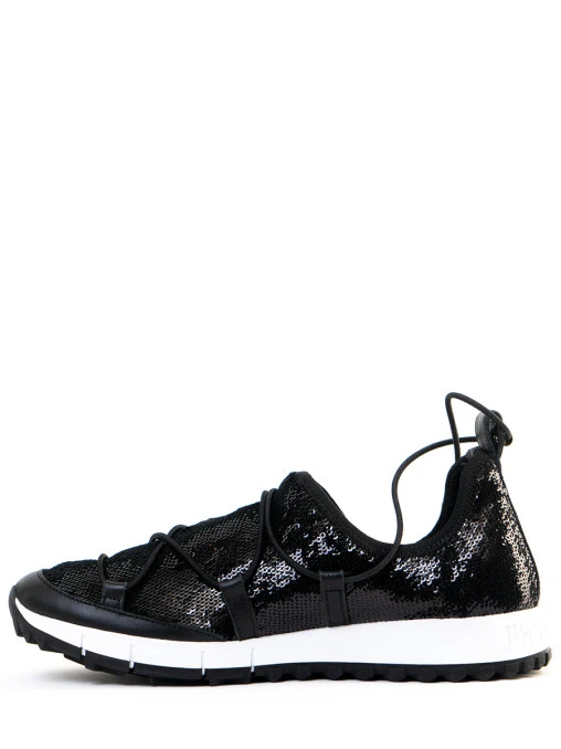 Кроссовки текстильные с пайетками JIMMY CHOO