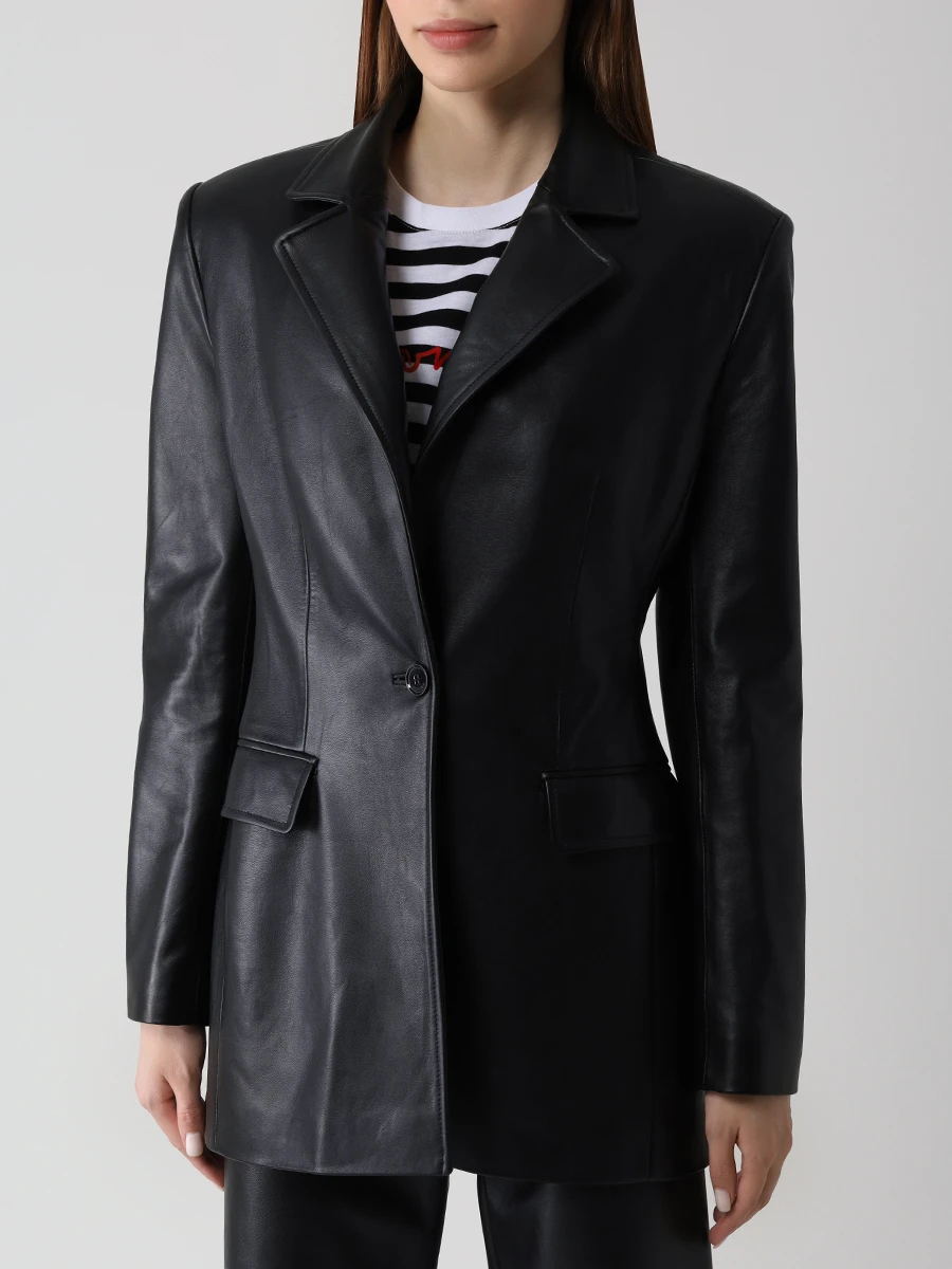 Пиджак кожаный