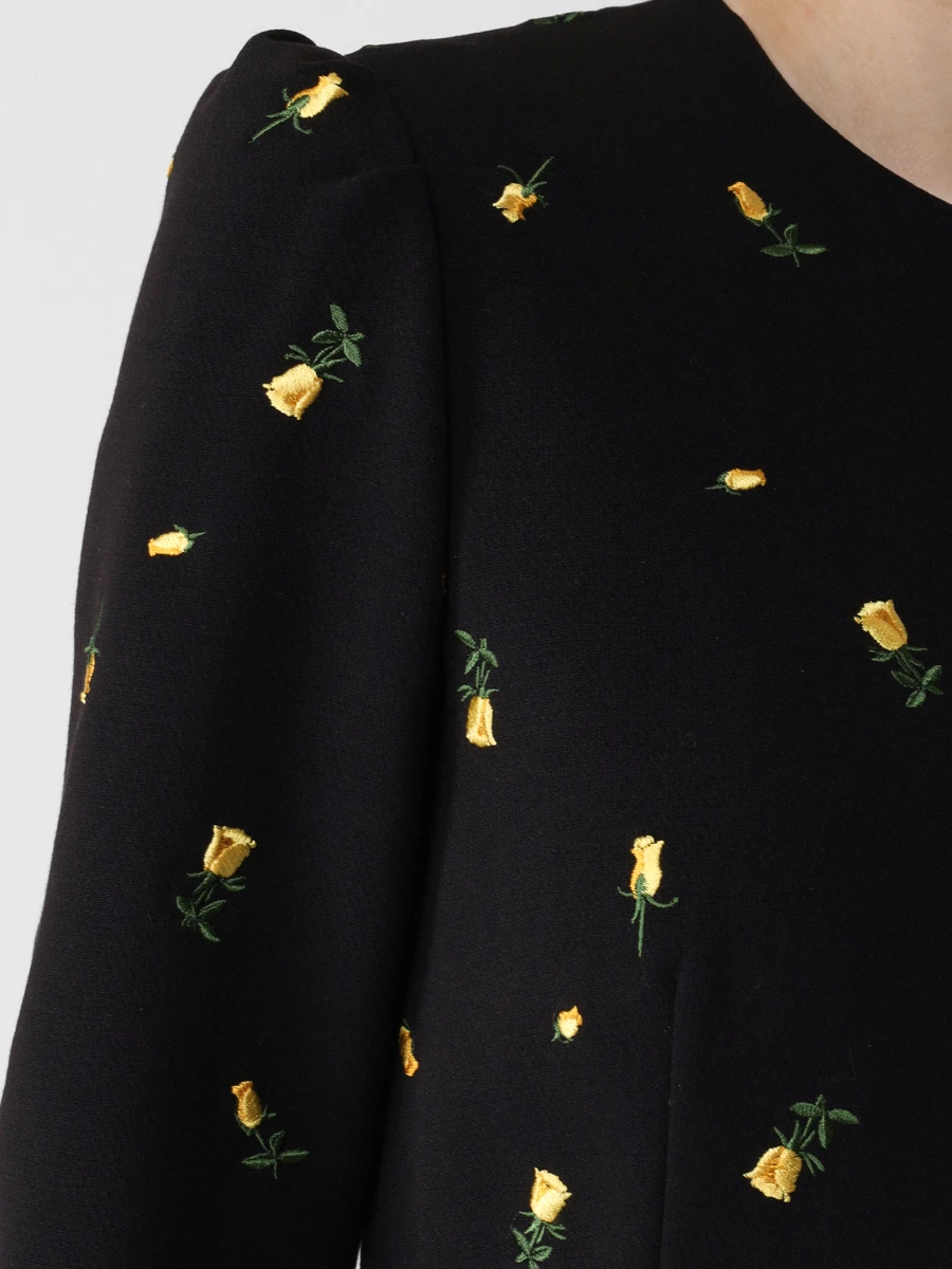 Платье-футляр хлопковое с принтом