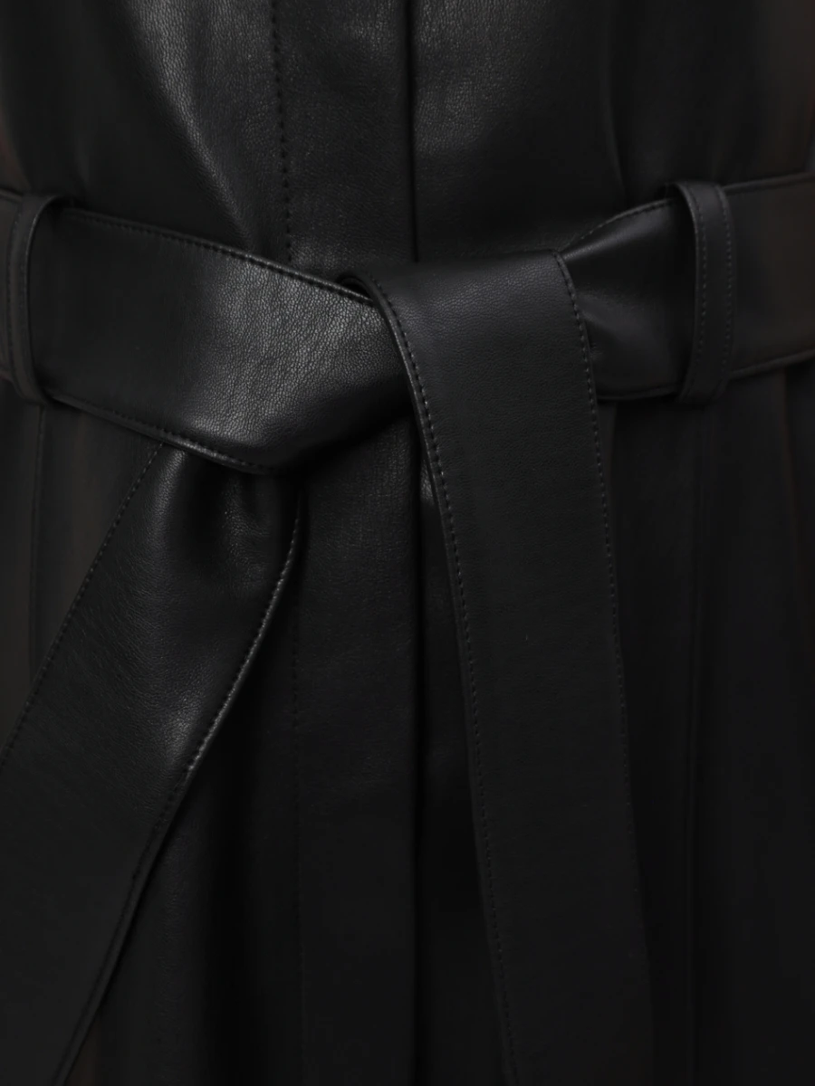 Платье-рубашка из экокожи