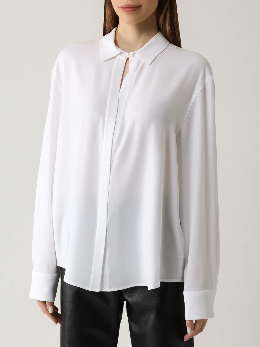 Блуза однотонная