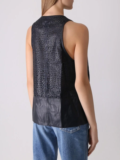 Жилет кожаный ARMANI COLLEZIONI