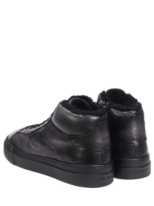 Кеды кожаные на меху SANTONI
