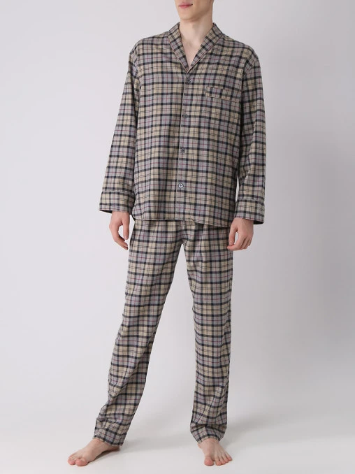 Брюки хлопковые в клетку ZIMMERLI