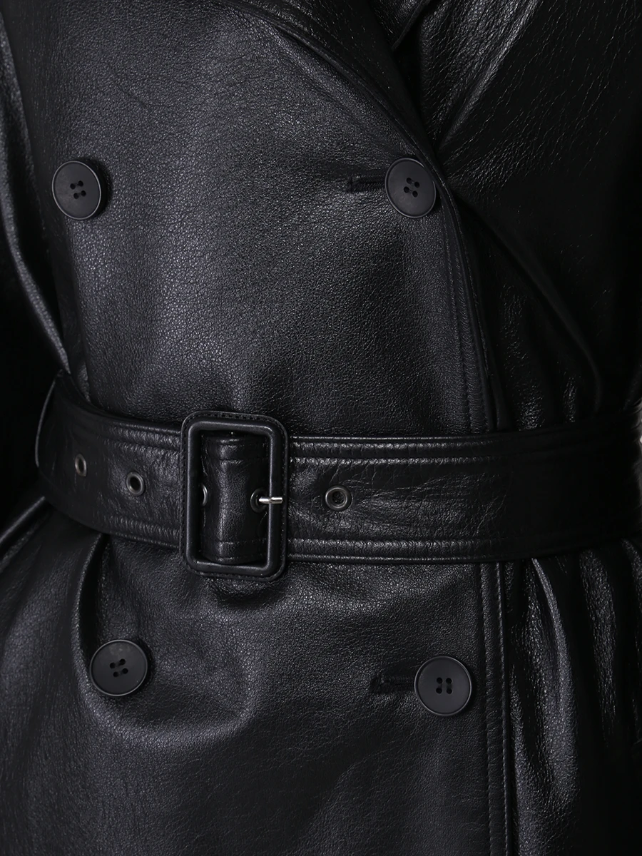 Тренч кожаный