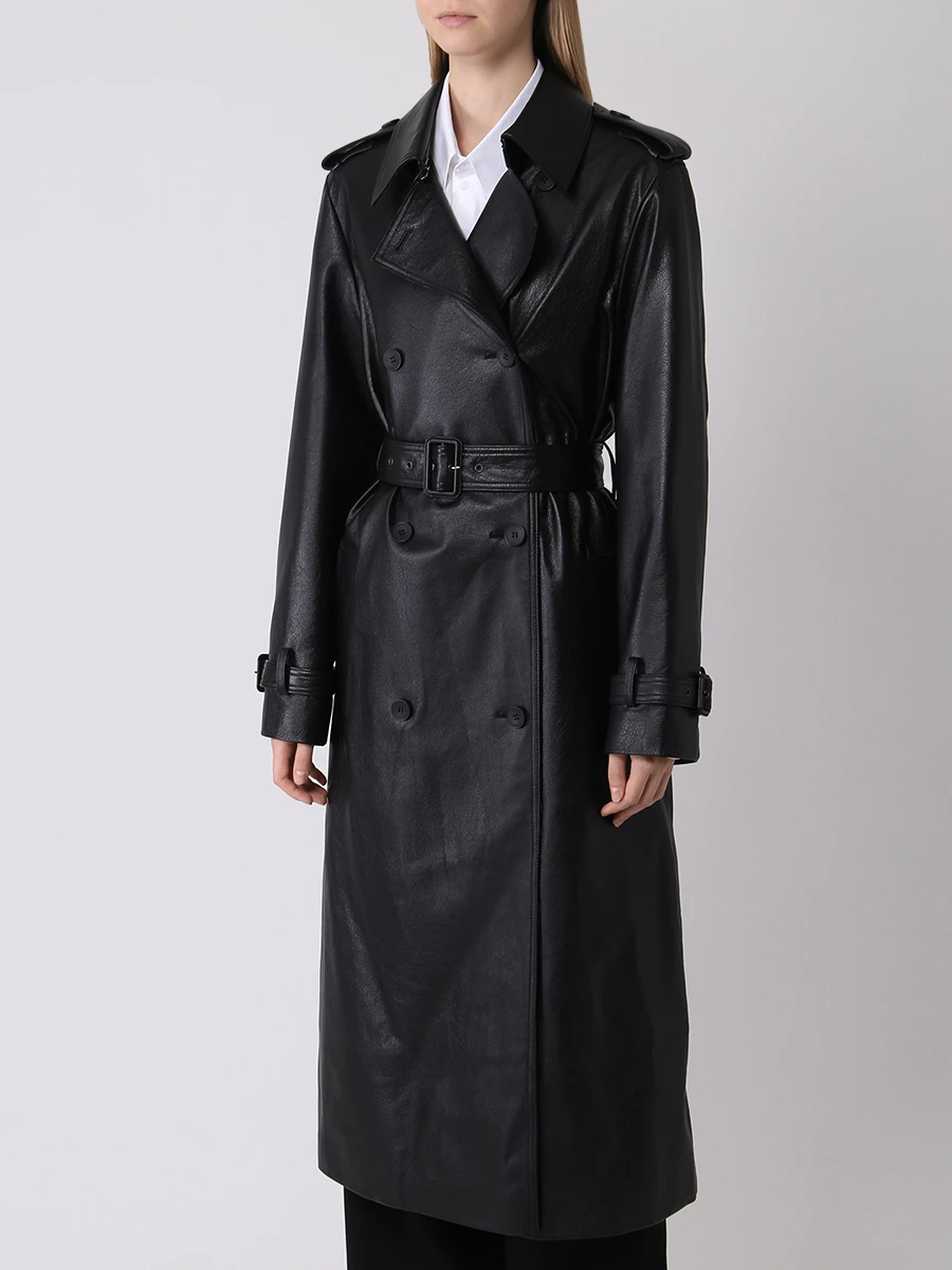 Тренч кожаный