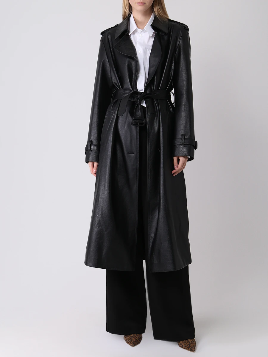 Тренч кожаный