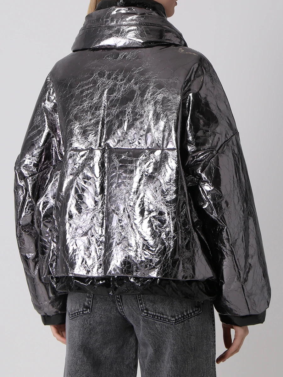 Пуховик кожаный