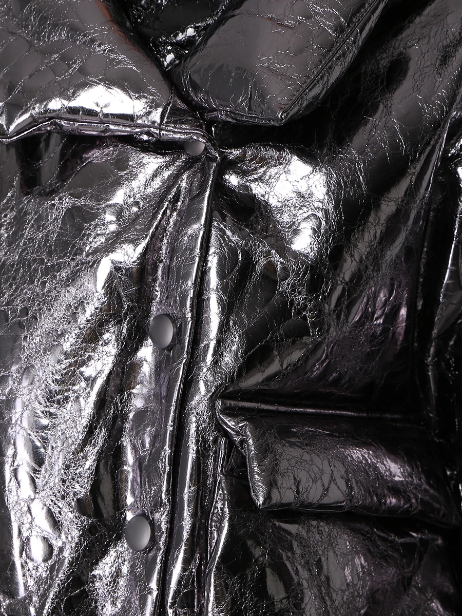 Пуховик кожаный