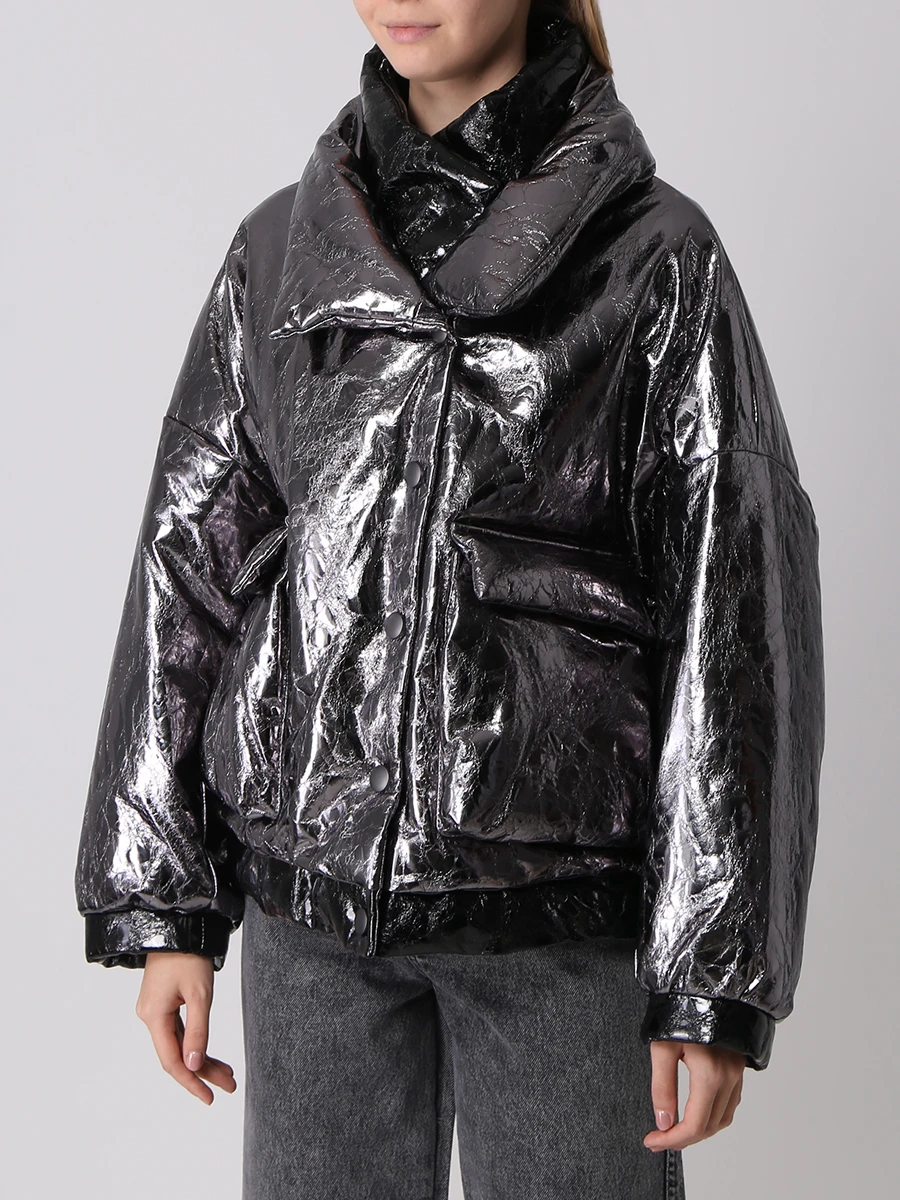 Пуховик кожаный