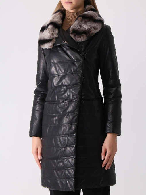 Пальто кожаное ARMANI COLLEZIONI