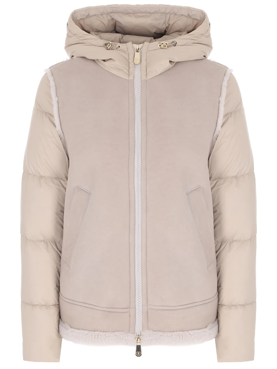 Пуховик комбинированный