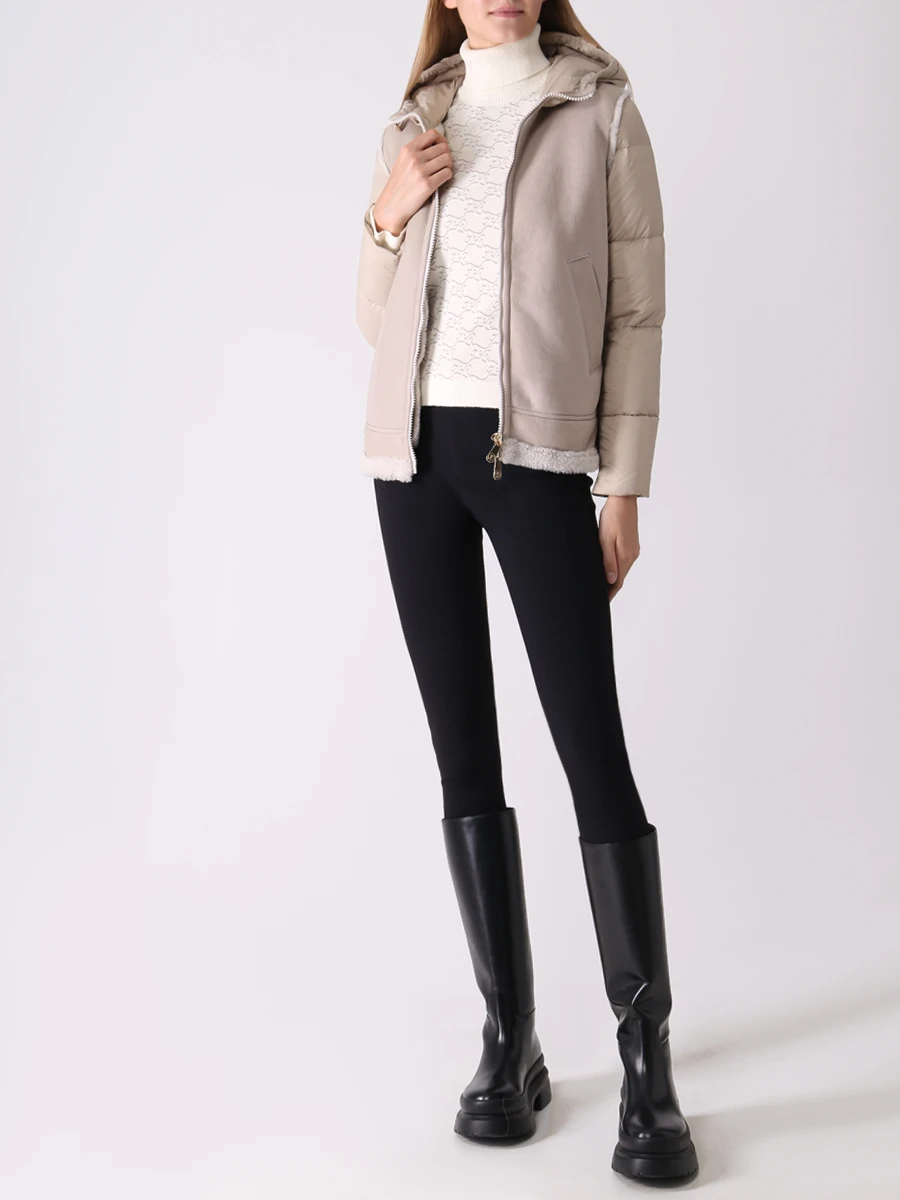 Пуховик комбинированный