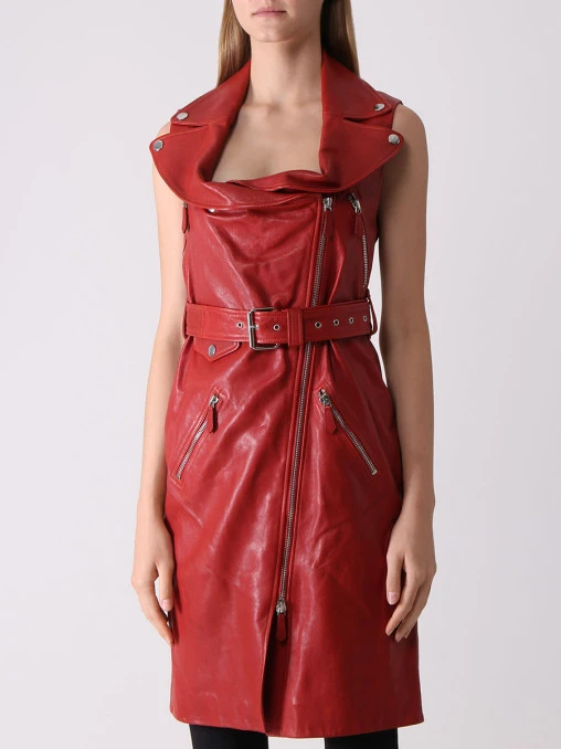 Платье кожаное GAULTIER