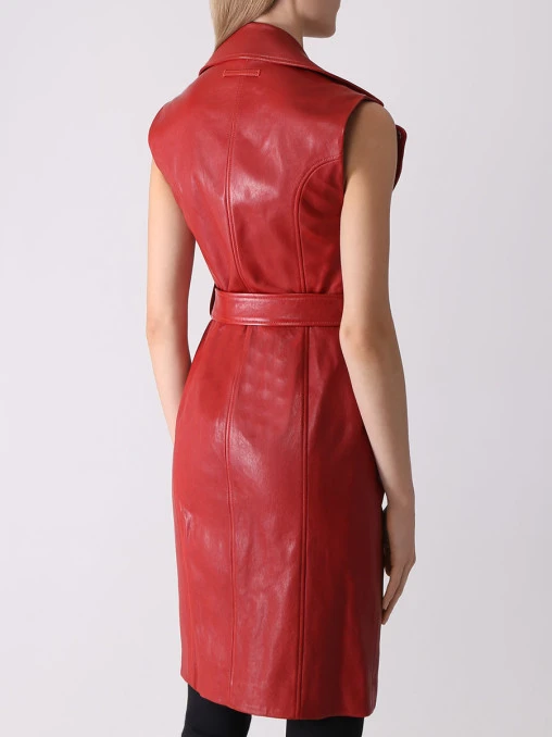 Платье кожаное GAULTIER