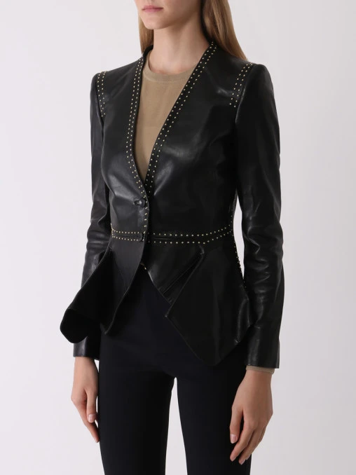 Куртка кожаная ALEXANDER MCQUEEN