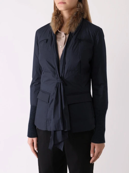Куртка хлопковая с мехом лисы BRUNELLO CUCINELLI