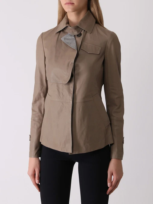 Куртка кожаная BRUNELLO CUCINELLI