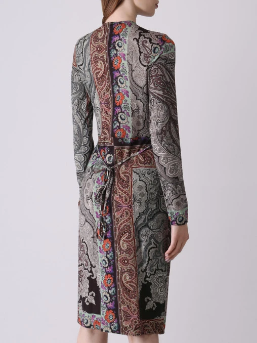 Платье шерстяное с принтом ETRO