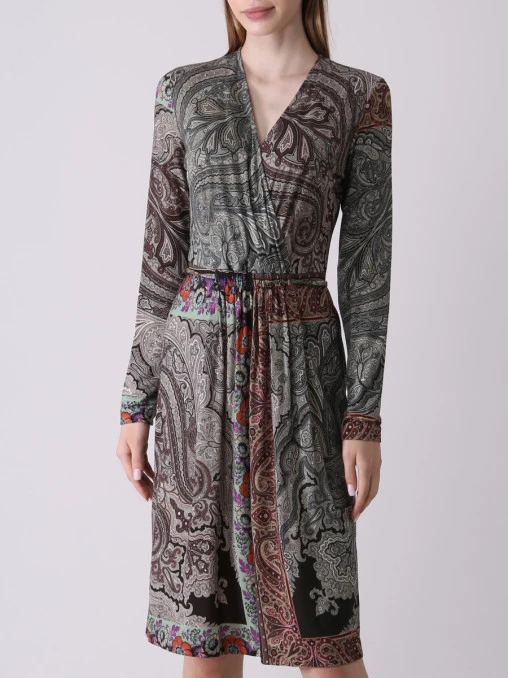 Платье шерстяное с принтом ETRO