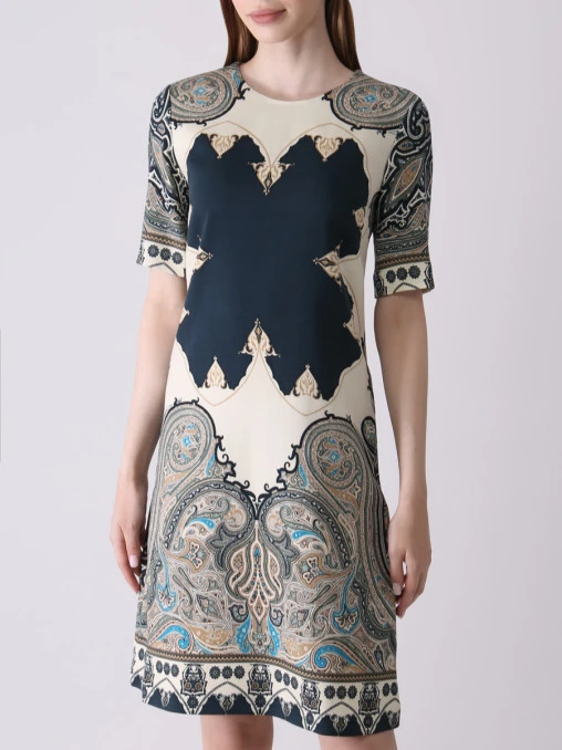 Платье шерстяное с принтом ETRO