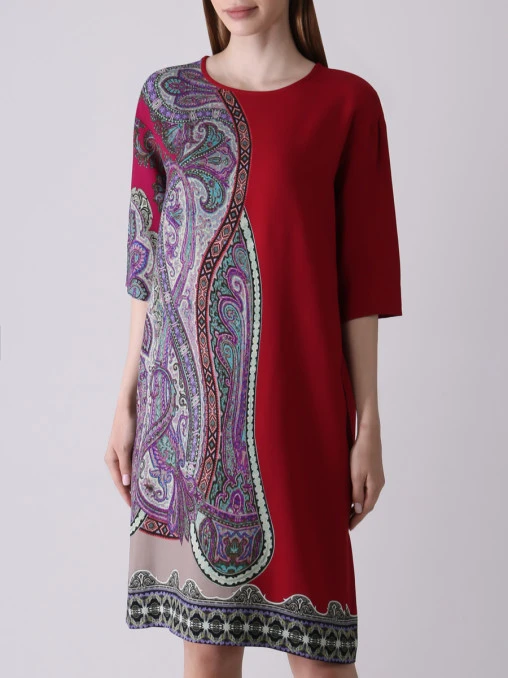 Платье из вискозы с принтом ETRO