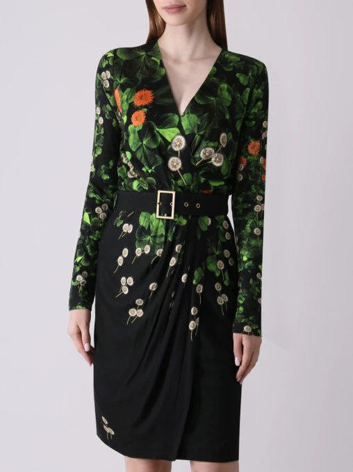Платье с принтом JUST CAVALLI