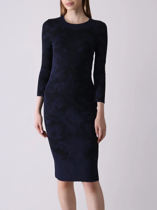 Платье с принтом ALEXANDER MCQUEEN