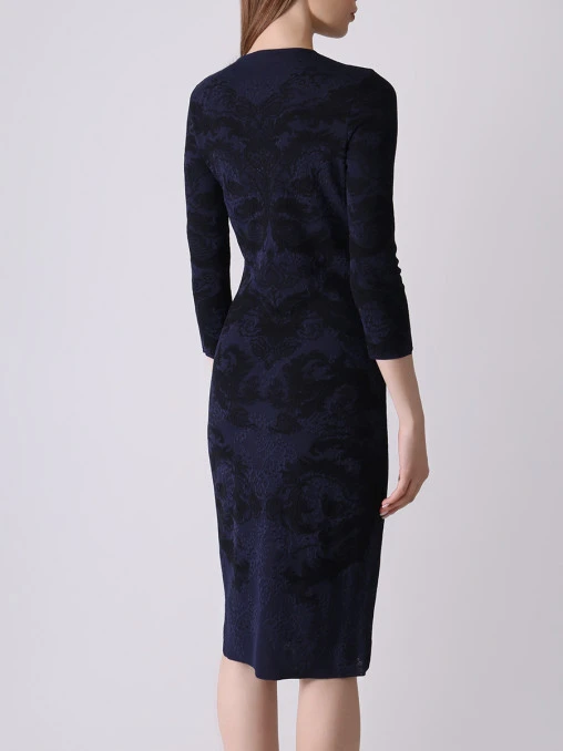 Платье с принтом ALEXANDER MCQUEEN
