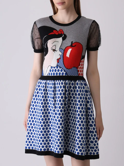 Платье с принтом RED VALENTINO