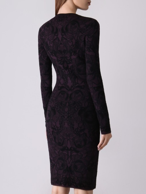 Платье из вискозы и шерсти ALEXANDER MCQUEEN