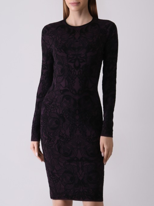 Платье из вискозы и шерсти ALEXANDER MCQUEEN
