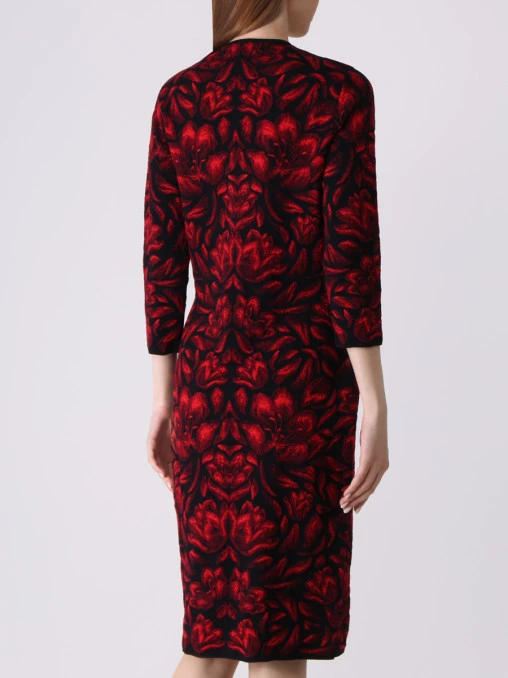 Платье с принтом ALEXANDER MCQUEEN