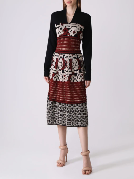 Платье трикотажное с принтом ETRO