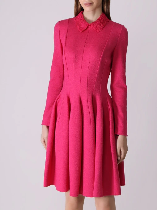 Платье с кружевом ERMANNO SCERVINO