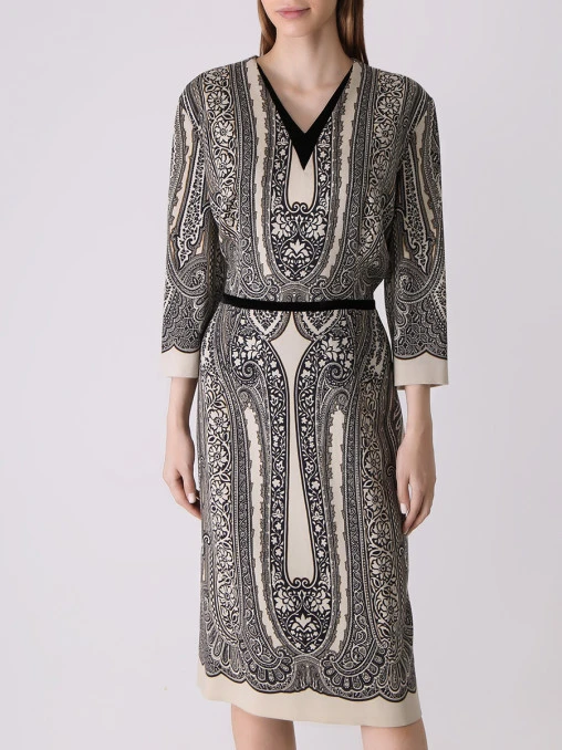 Платье шерстяное с принтом ETRO