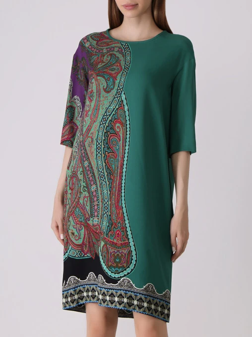 Платье из вискозы с принтом ETRO