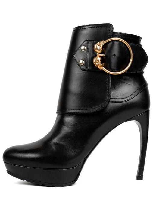 Ботильоны кожаные ALEXANDER MCQUEEN
