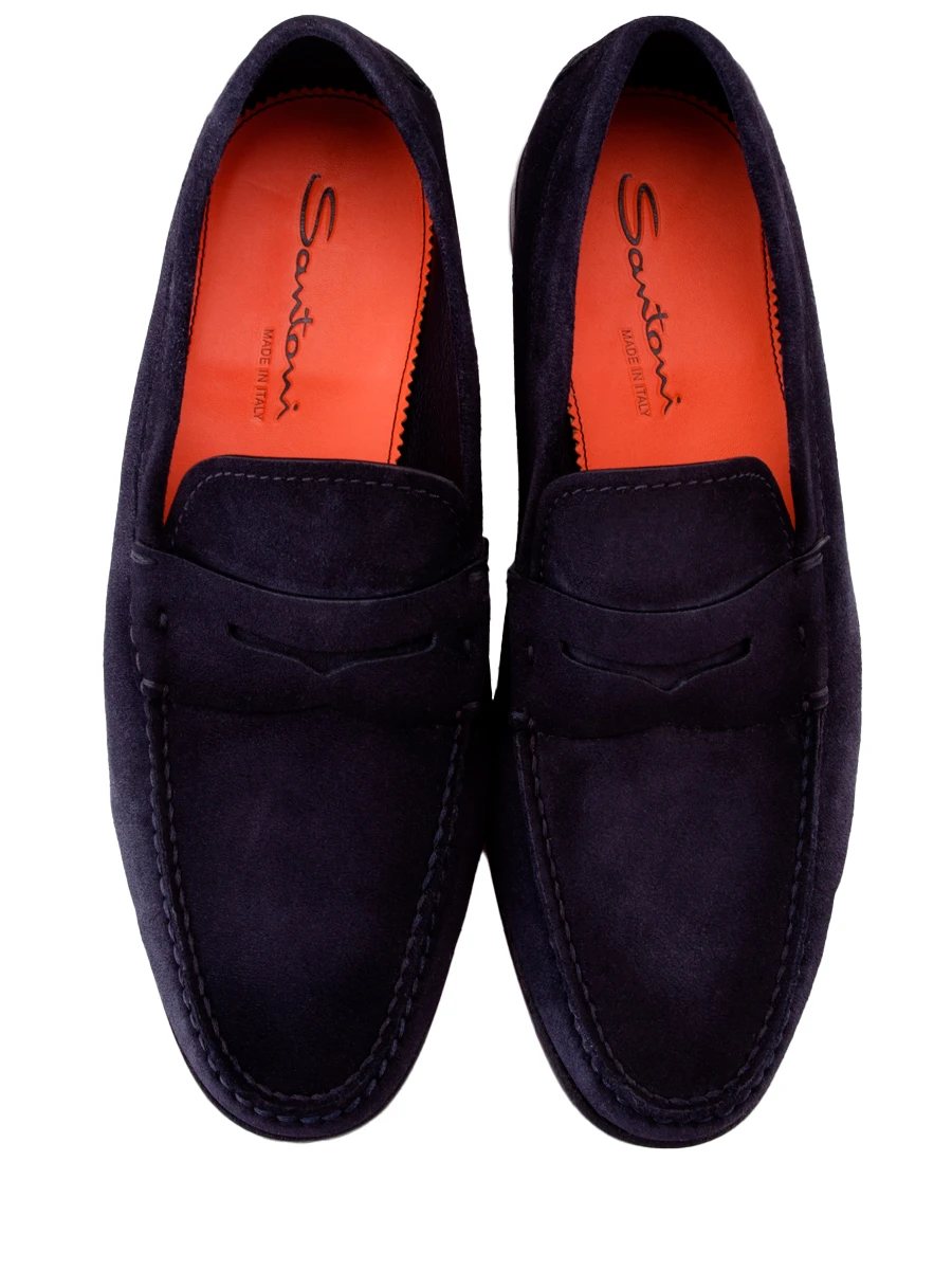 Лоферы замшевые