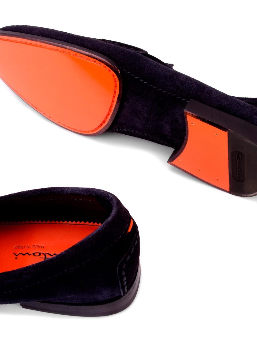 Лоферы замшевые