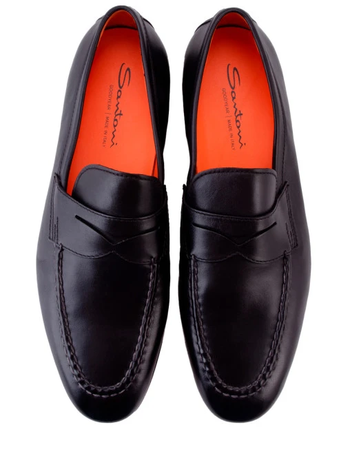 Лоферы кожаные SANTONI