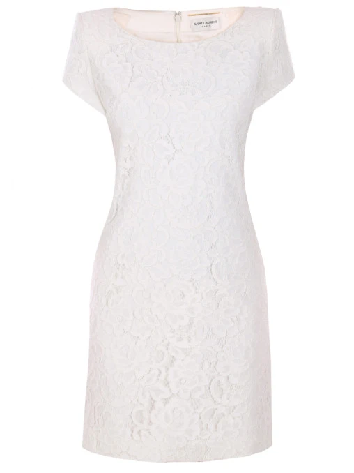 Платье кружевное SAINT LAURENT