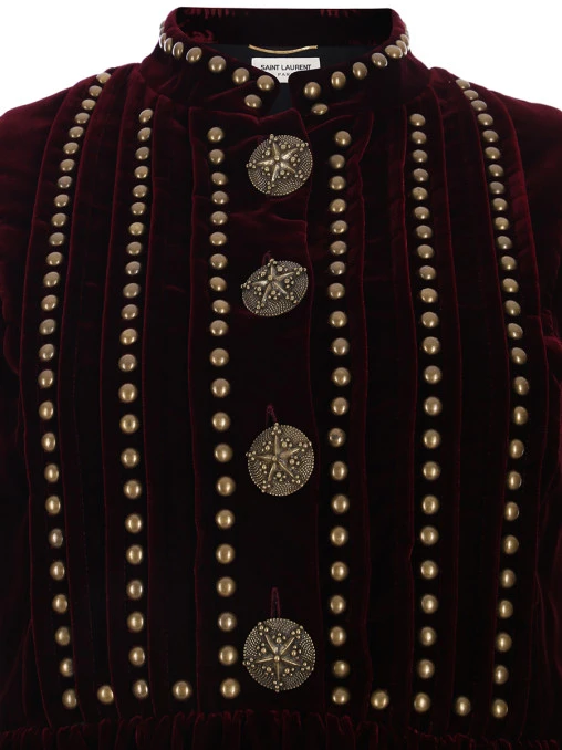 Платье бархатное SAINT LAURENT
