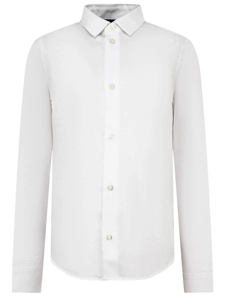 Рубашка хлопковая от EMPORIO ARMANI за 11 710 рублей (цвет: белый, артикул:6L4C11 1NT9Z F115) - купить в интернет-магазине VipAvenue