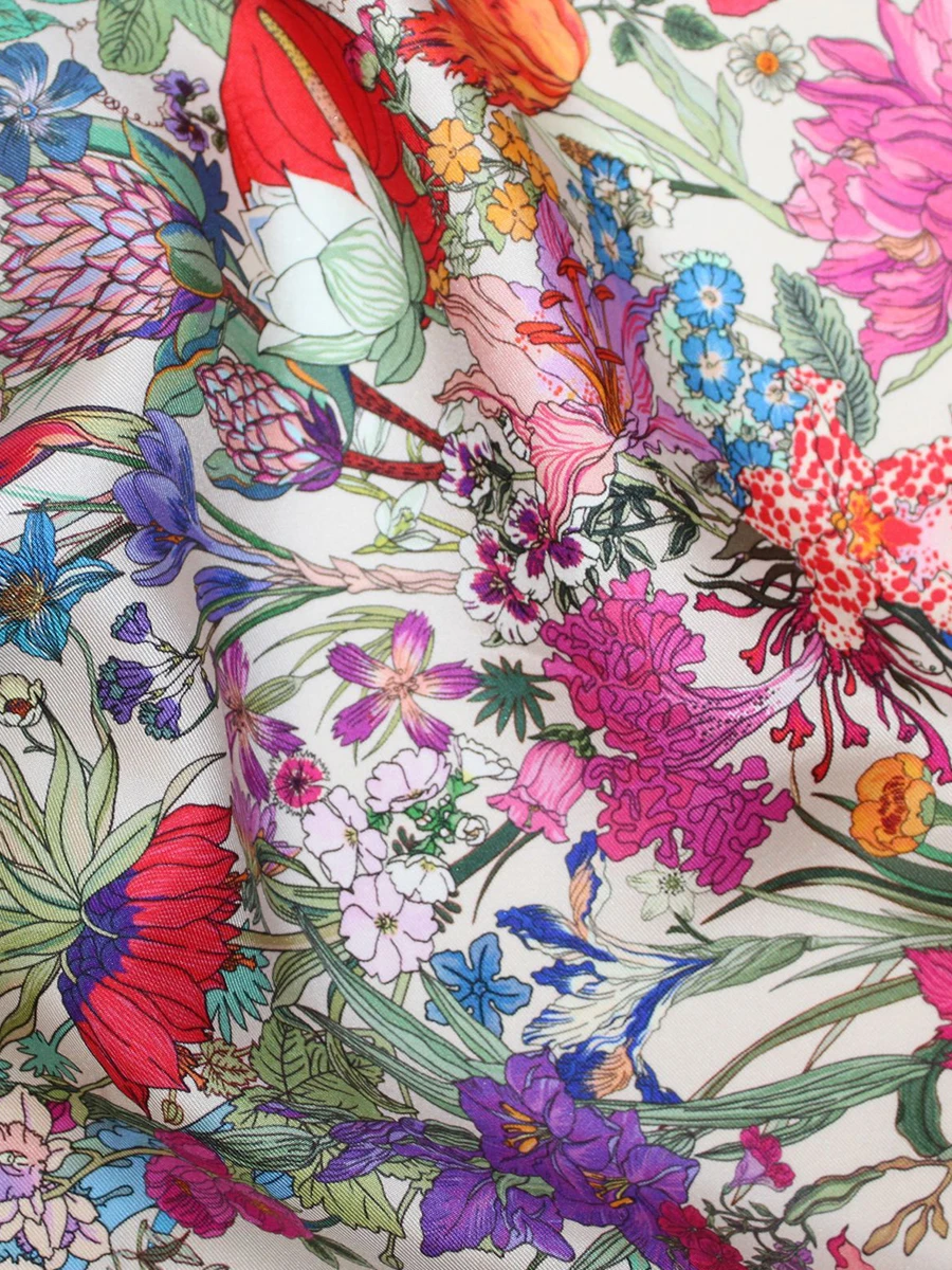 Платок шелковый 100 Flowers