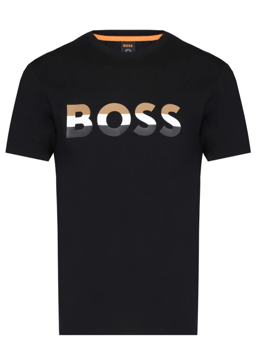 Футболка хлопковая с логотипом BOSS