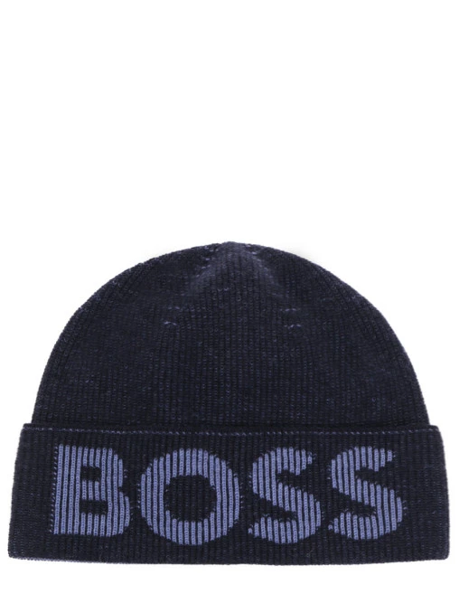 Шапка хлопковая с логотипом BOSS